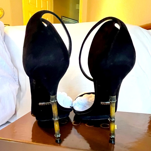 Gucci Bamboo /Tom Ford Black Ankle Strap Stilettos. Other Posher selling $1998!! - Picture 8 of 11